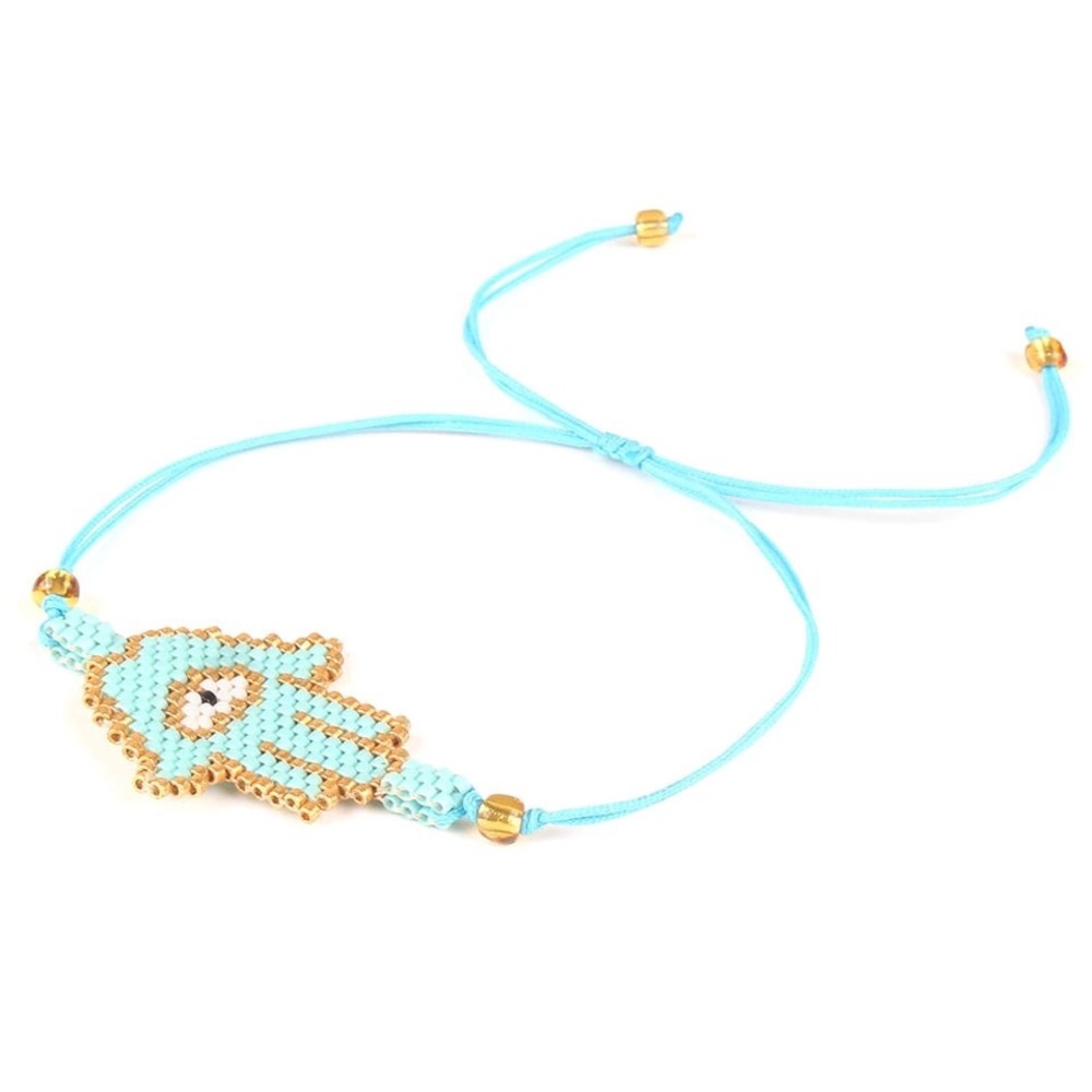 Evil Eye Bracelet Set Hamsa Tassel Jewelry - Picture 3 of 5